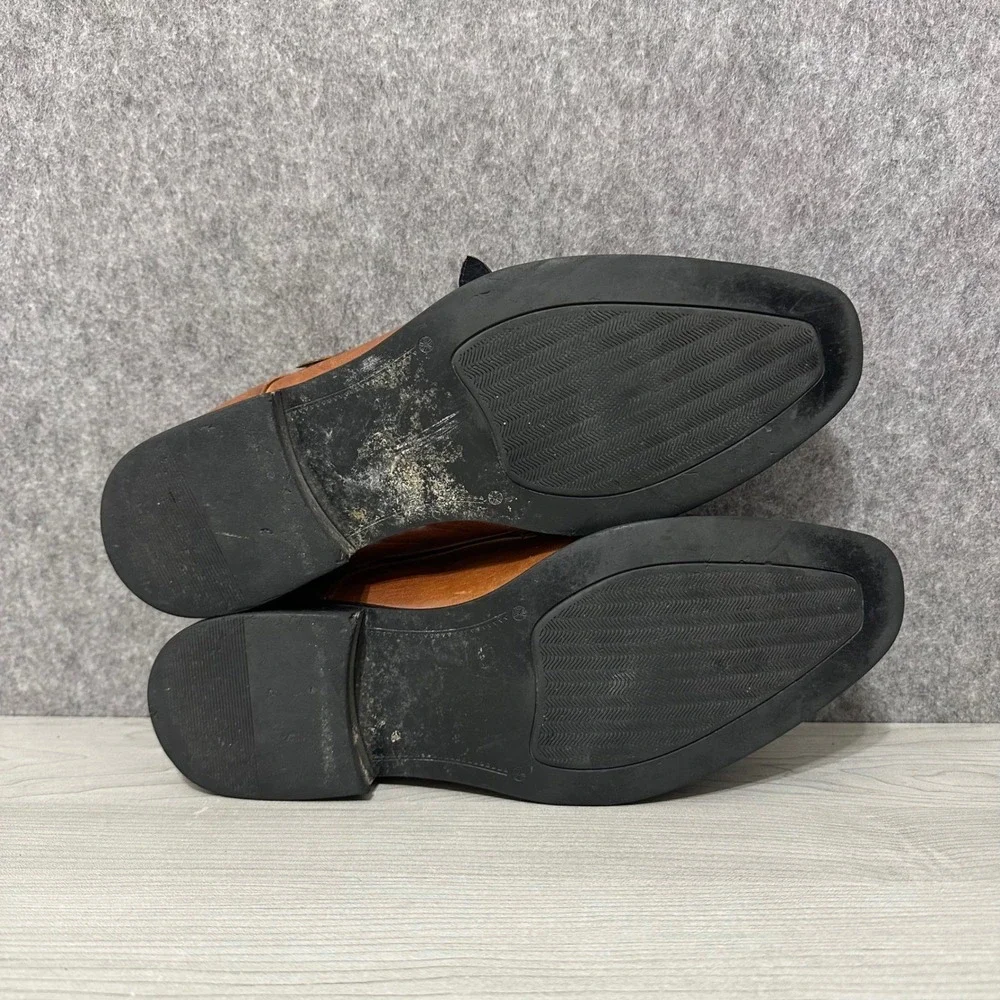 Steve Madden Bowen Mens Size 9 Brown Leather‎ Double Monk Strap Dress Shoes